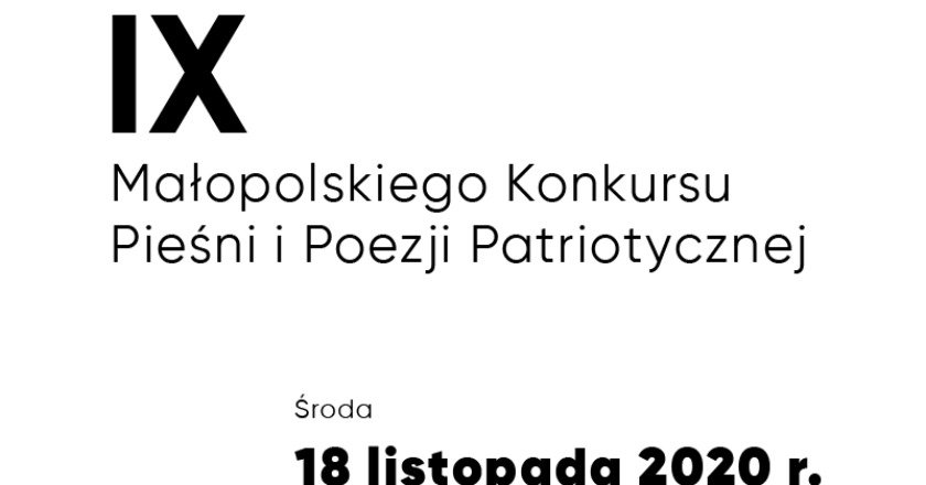 Finał IX Małopolskiego Konkursu Pieśni i Poezji Patriotycznej - plakat