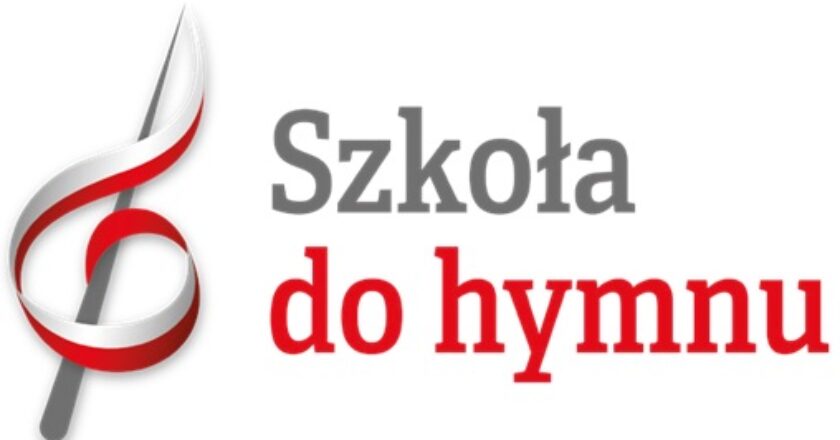 plakat informujący o akcji "Szkoła do hymnu"