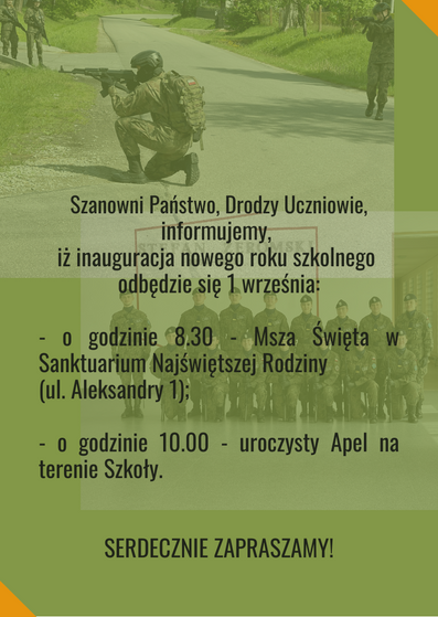 inauguracja roku szkolnego