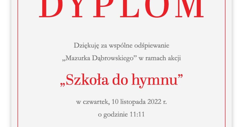 szkoła do hymnu