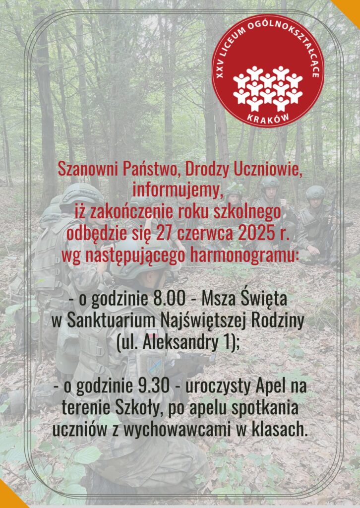 ZAKOŃCZENIE ROKU